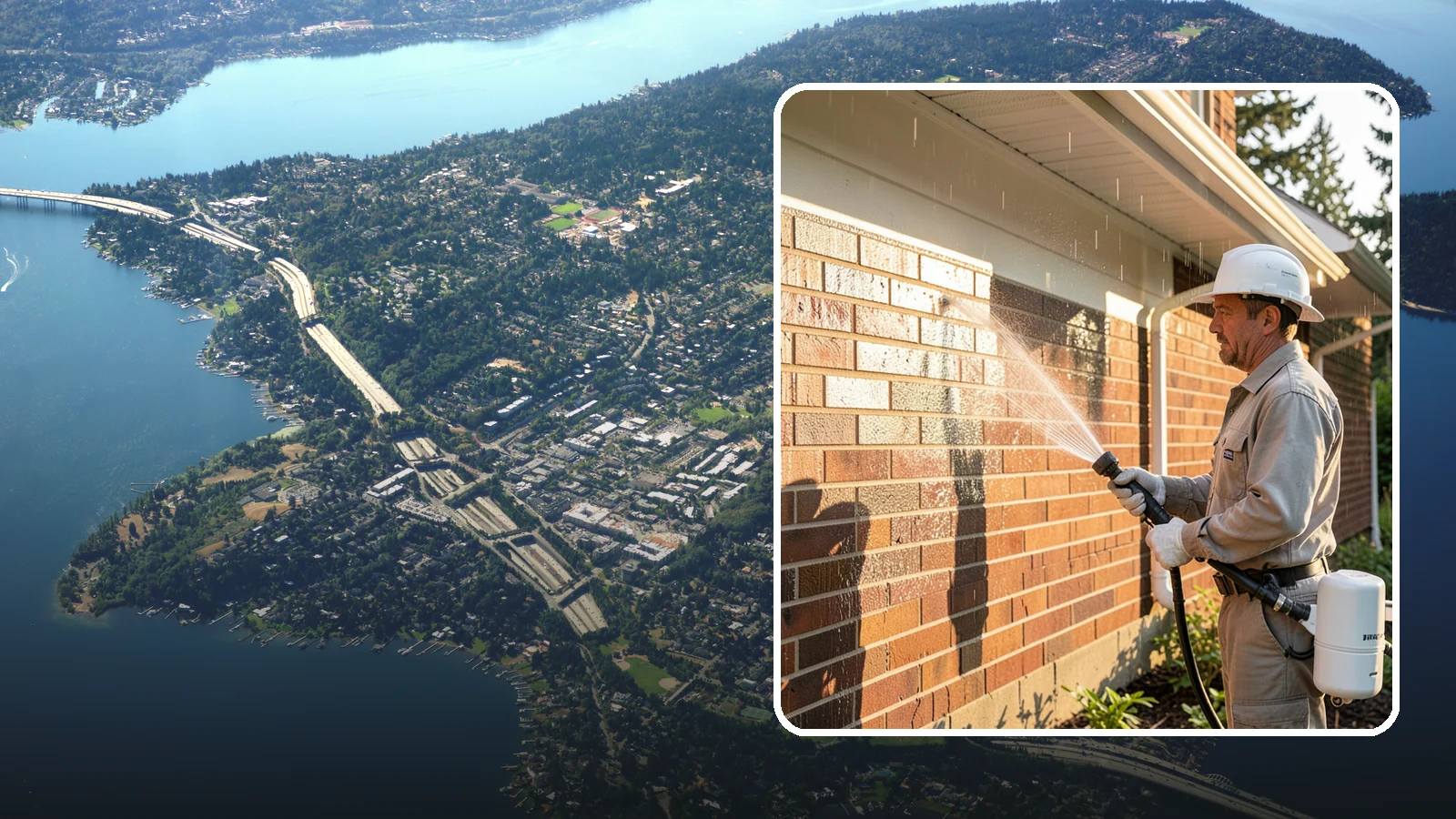 Brick Sealing in Mercer Island, King County, WA - Breathable masonry sealing for brick walls and veneers that repels rain while letting trapped moisture escape.