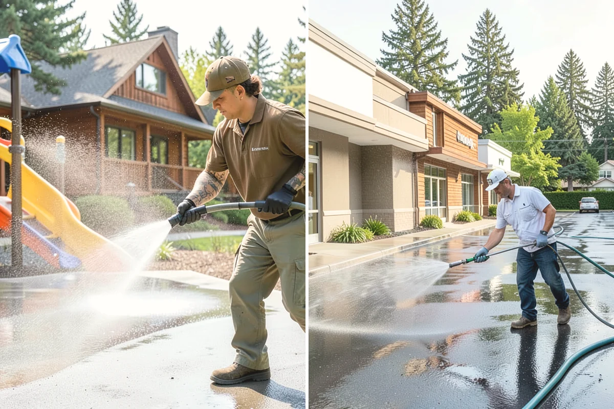 Brick Sealing in Mercer Island, King County, WA - Clean the brick and remove efflorescence, moss, and grime