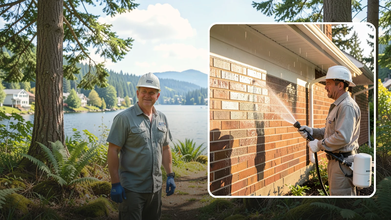 Brick Sealing in Milton, King County, WA - Breathable masonry sealing for brick walls and veneers that repels rain while letting trapped moisture escape.