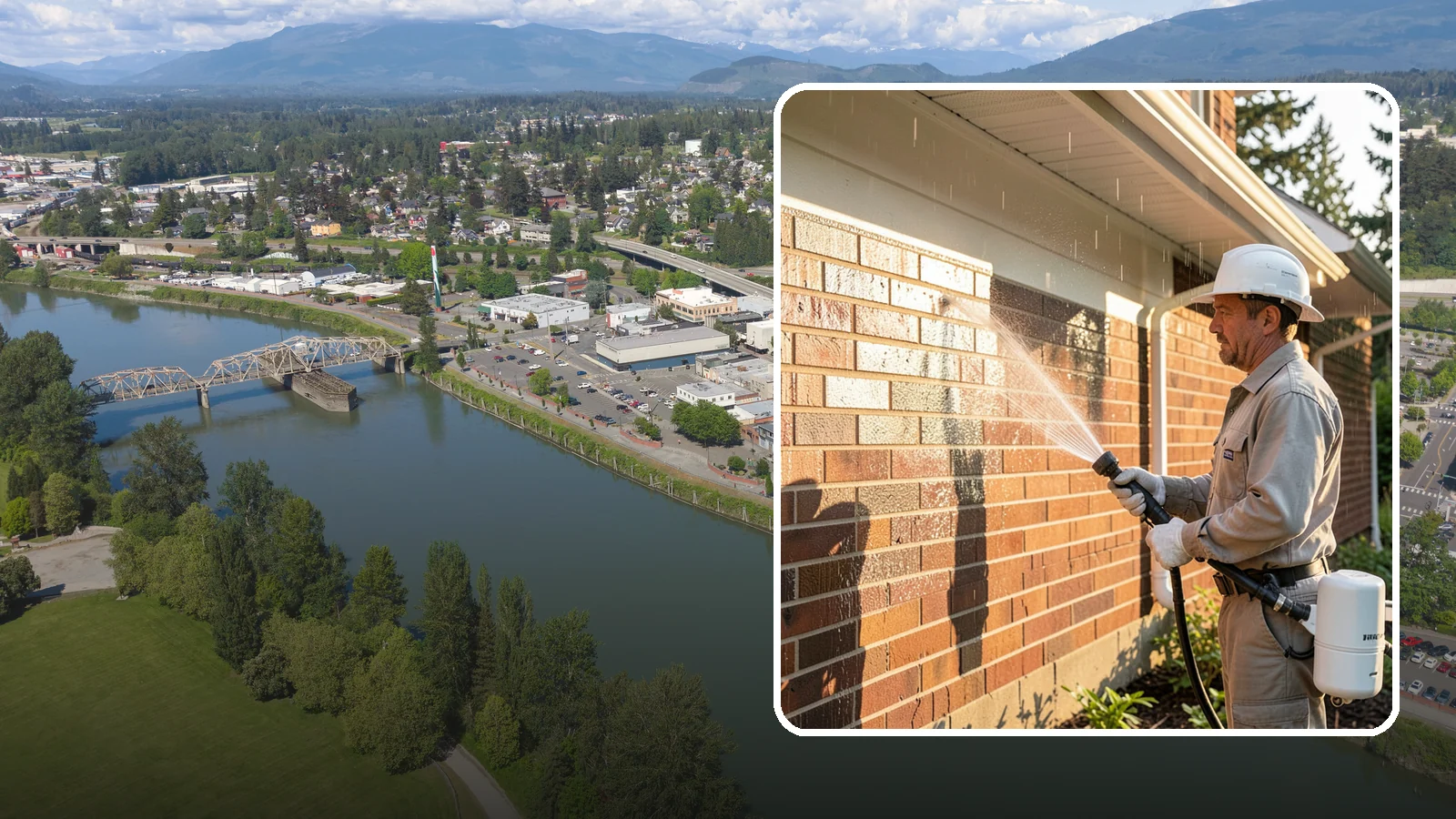 Brick Sealing in Mount Vernon, Skagit County, WA - Breathable masonry sealing for brick walls and veneers that repels rain while letting trapped moisture escape.