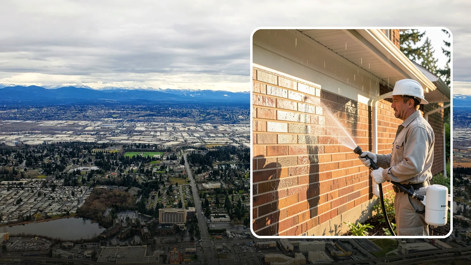 Brick Sealing in SeaTac, King County, WA - Breathable masonry sealing for brick walls and veneers that repels rain while letting trapped moisture escape.