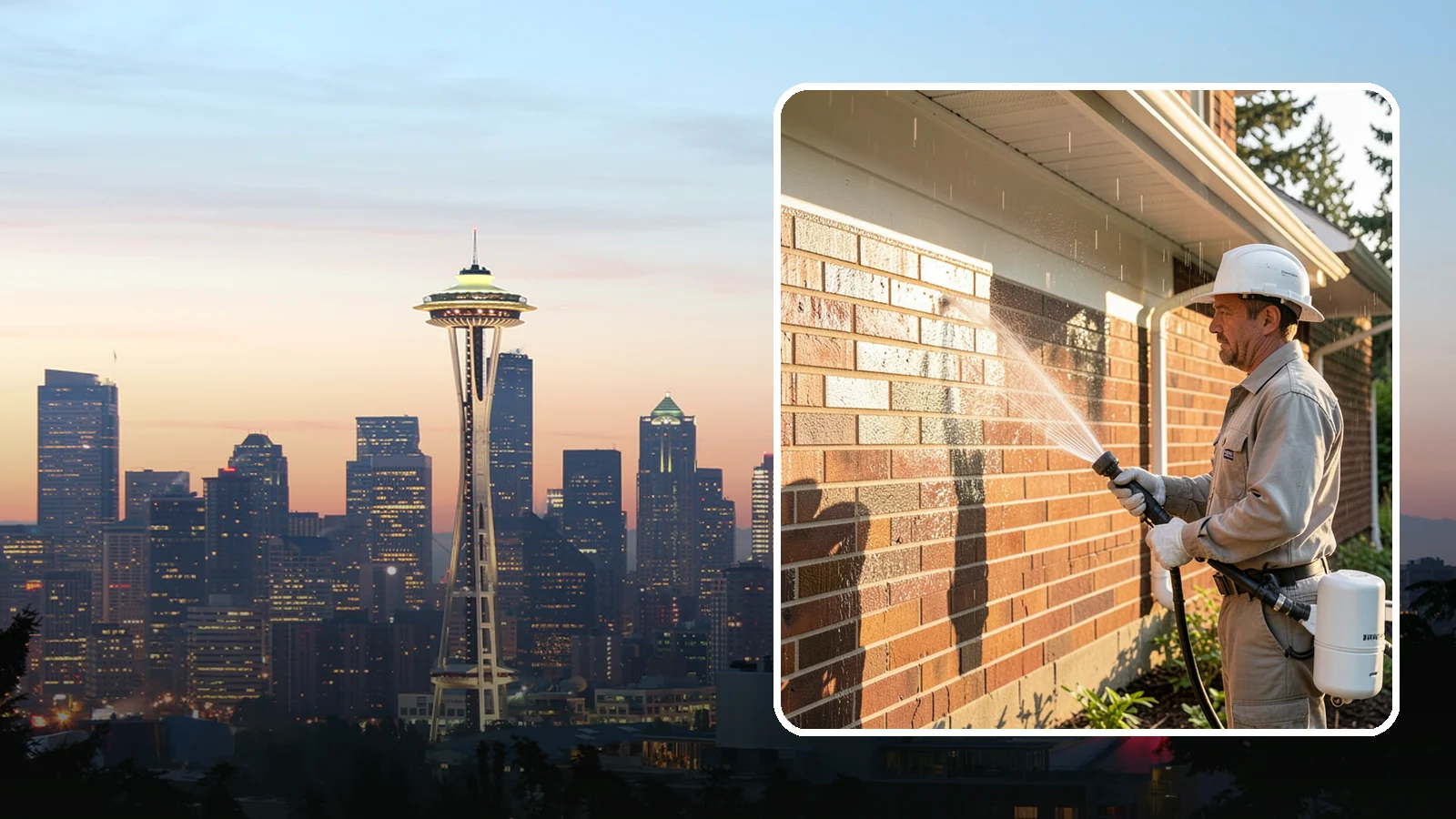 Brick Sealing in Seattle, King County, WA - Breathable masonry sealing for brick walls and veneers that repels rain while letting trapped moisture escape.