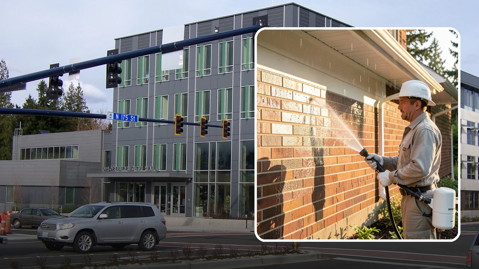 Brick Sealing in Shoreline, King County, WA - Breathable masonry sealing for brick walls and veneers that repels rain while letting trapped moisture escape.