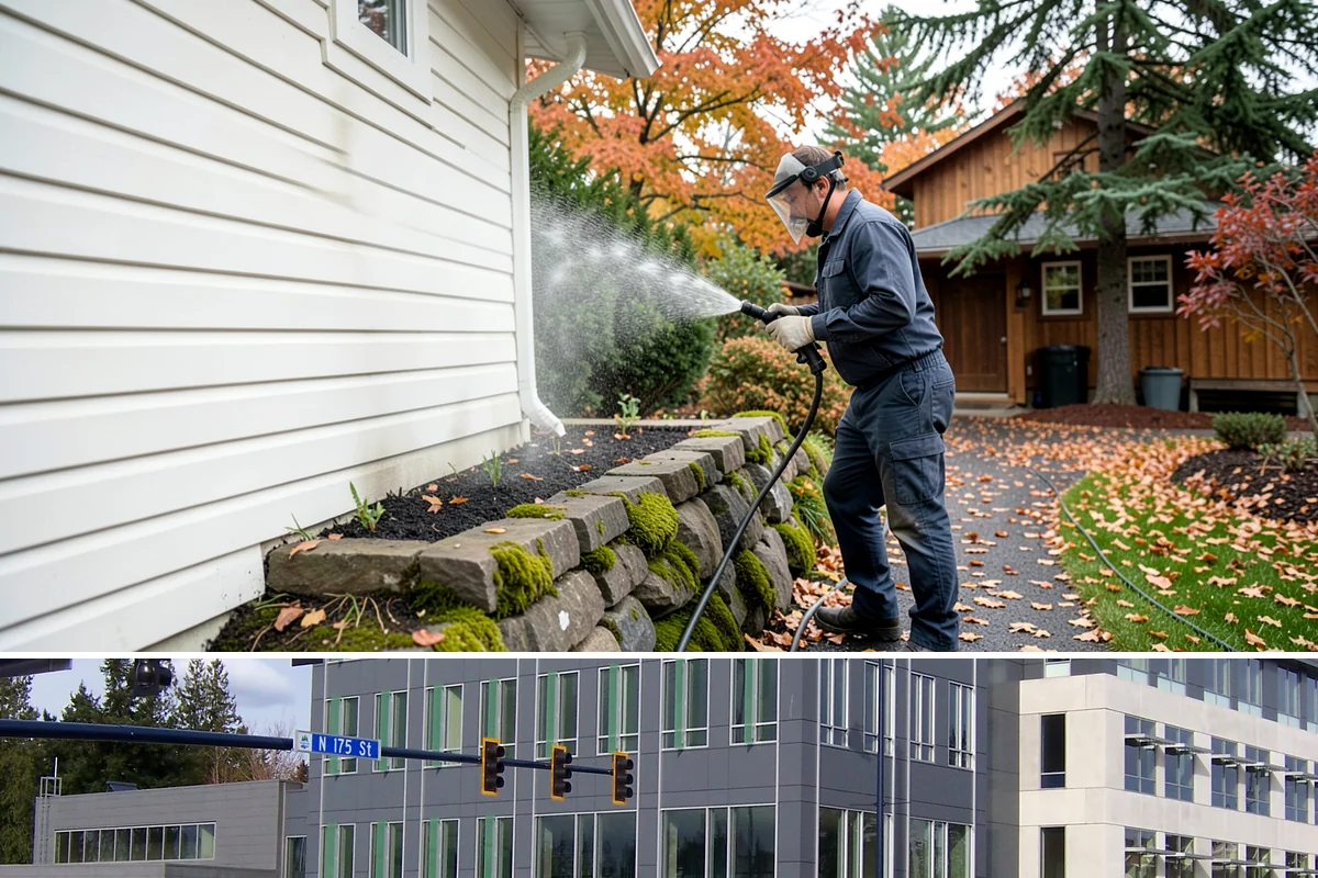 Brick Sealing in Shoreline, King County, WA - Seal brick during dry summer conditions so the masonry is not saturated and the sealer can cure fully.