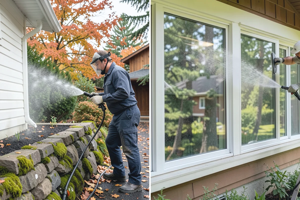 Brick Sealing in South Prairie, Pierce County, WA - Clean the brick and remove efflorescence, moss, and grime