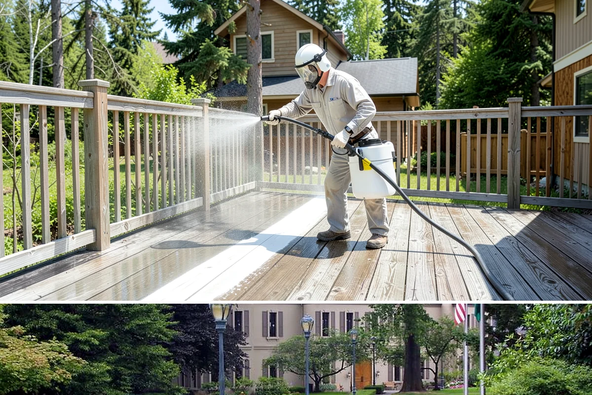 Brick Sealing in Woodinville, King County, WA - Seal brick during dry summer conditions so the masonry is not saturated and the sealer can cure fully.