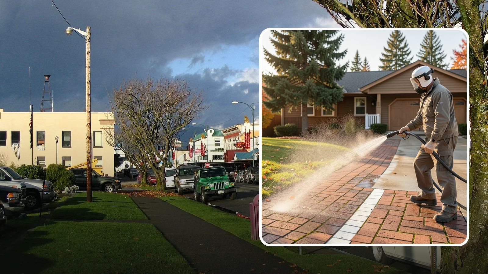 Brick Walkway Cleaning in Arlington, Snohomish County, WA - Gently clean brick walkways so moss and joint growth lift without dislodging sand or mortar.