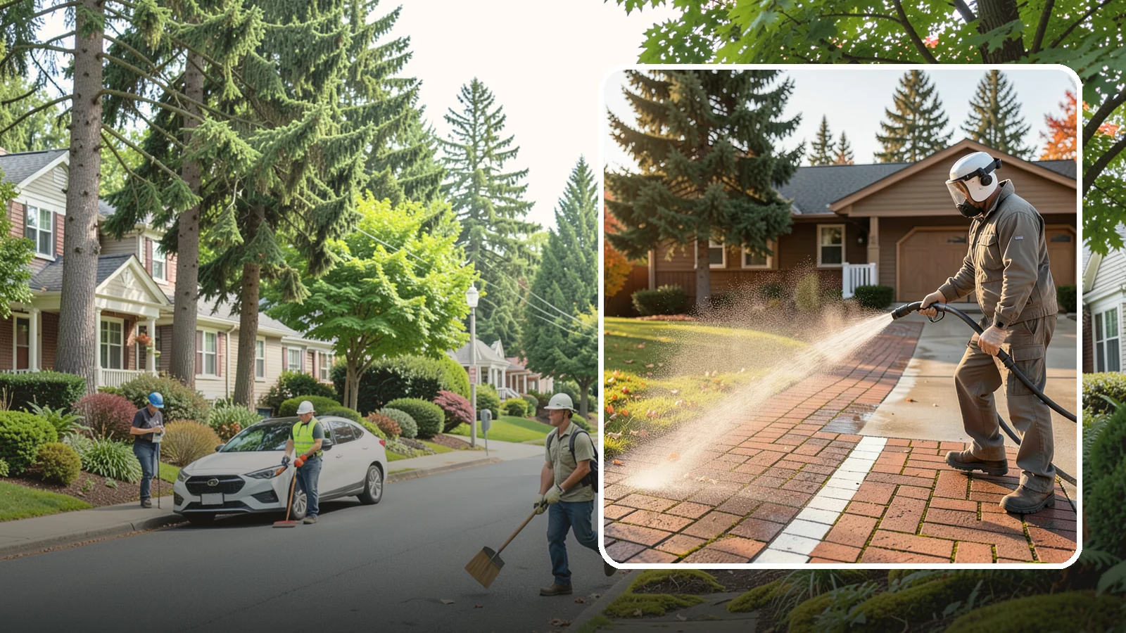 Brick Walkway Cleaning in Beaux Arts Village, King County, WA - Gently clean brick walkways so moss and joint growth lift without dislodging sand or mortar.