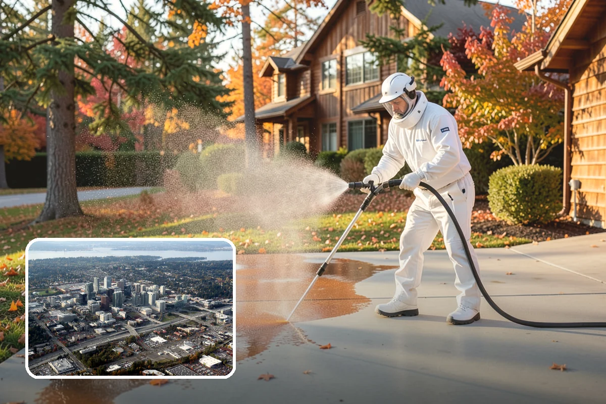 Brick Walkway Cleaning in Bellevue, King County, WA - Protects jointing sand and mortar from blowout