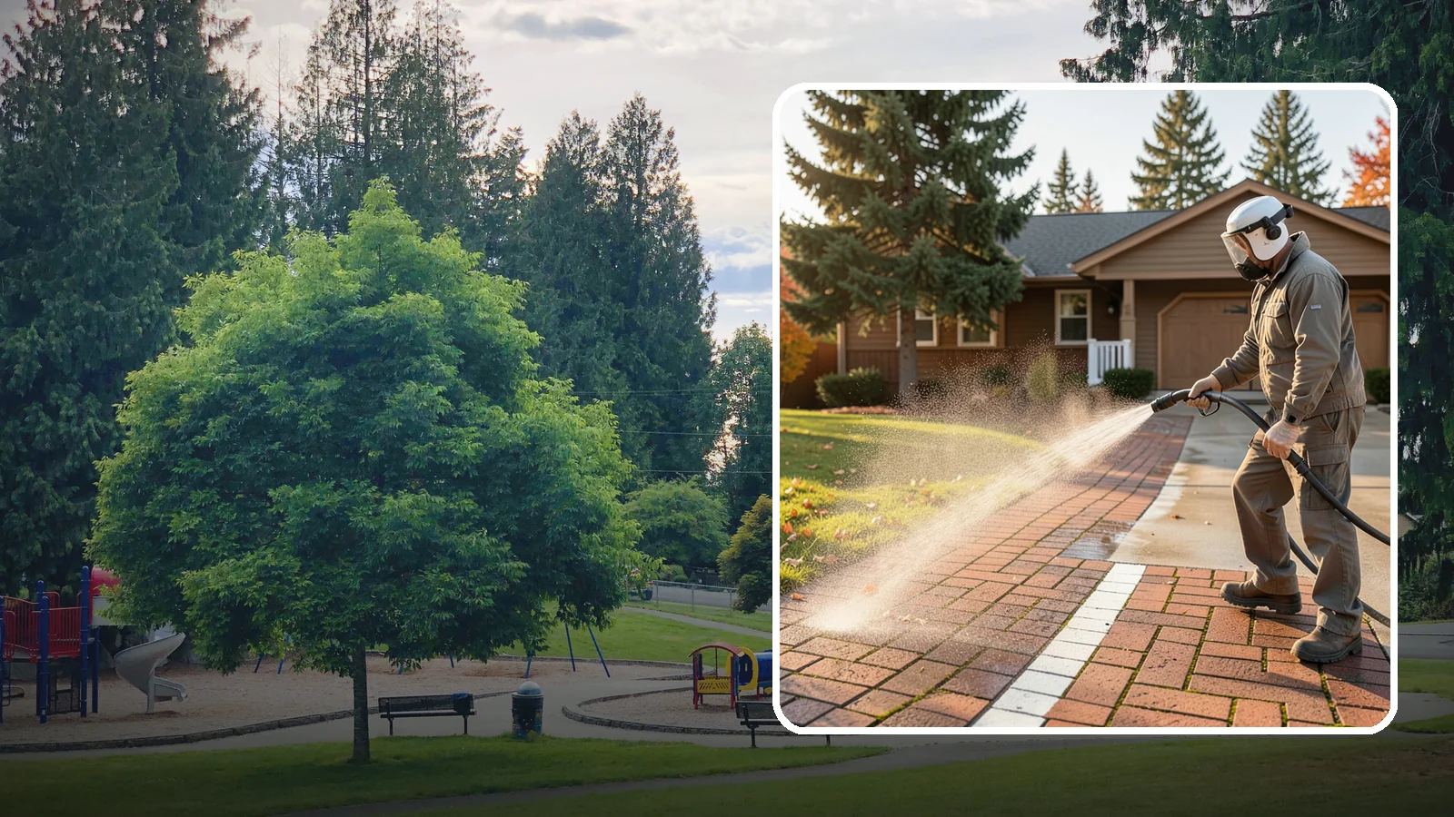 Brick Walkway Cleaning in Bonney Lake, Pierce County, WA - Gently clean brick walkways so moss and joint growth lift without dislodging sand or mortar.