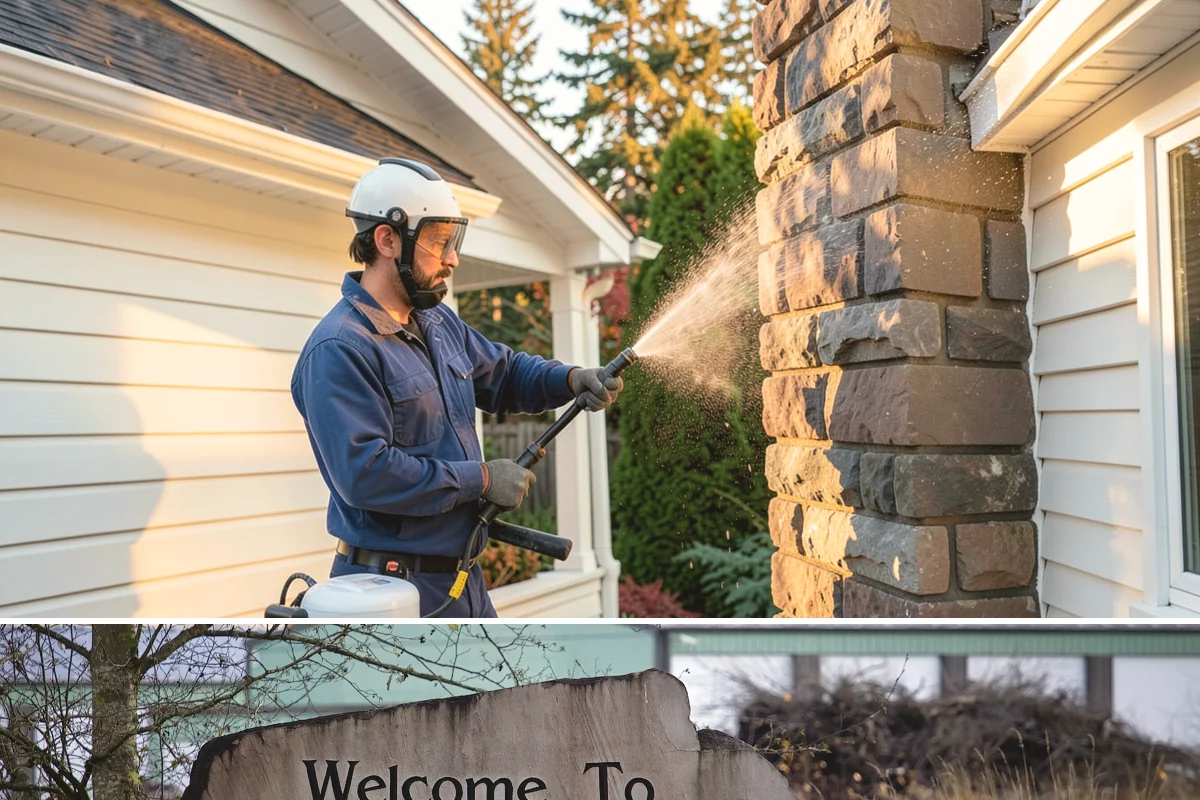 Brick Walkway Cleaning in Buckley, Pierce County, WA - Clean brick walkways in summer when joints can dry fully before fall re-sanding sets.