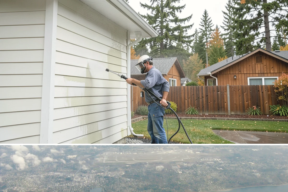 Brick Walkway Cleaning in Burien, King County, WA - Clean brick walkways in summer when joints can dry fully before fall re-sanding sets.