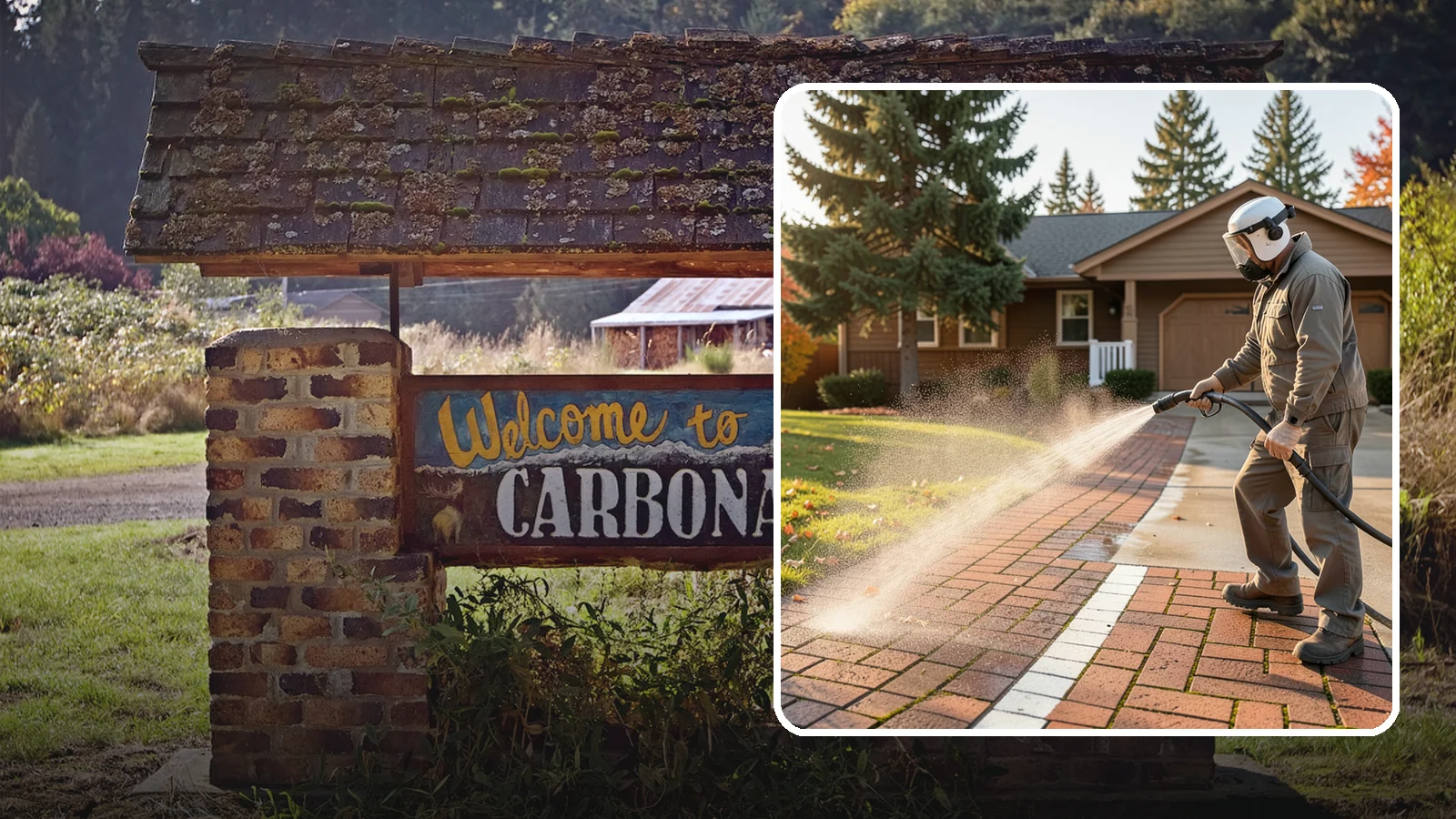Brick Walkway Cleaning in Carbonado, Pierce County, WA - Gently clean brick walkways so moss and joint growth lift without dislodging sand or mortar.