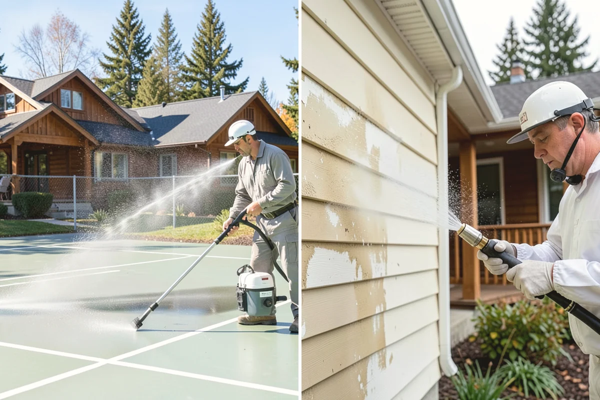 Brick Walkway Cleaning in Carnation, King County, WA - Sweep and remove loose growth and standing debris