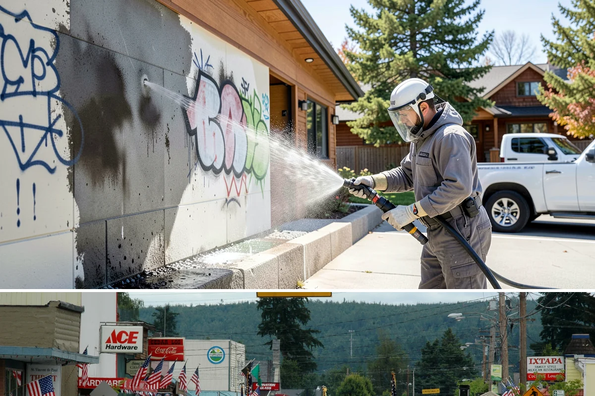 Brick Walkway Cleaning in Carnation, King County, WA - Clean brick walkways in summer when joints can dry fully before fall re-sanding sets.