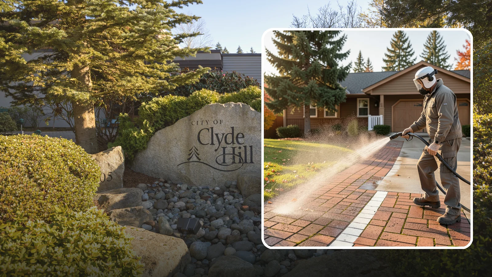 Brick Walkway Cleaning in Clyde Hill, King County, WA - Gently clean brick walkways so moss and joint growth lift without dislodging sand or mortar.