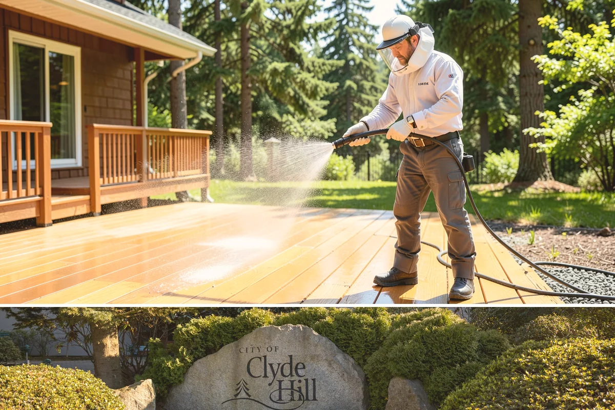 Brick Walkway Cleaning in Clyde Hill, King County, WA - Clean brick walkways in summer when joints can dry fully before fall re-sanding sets.