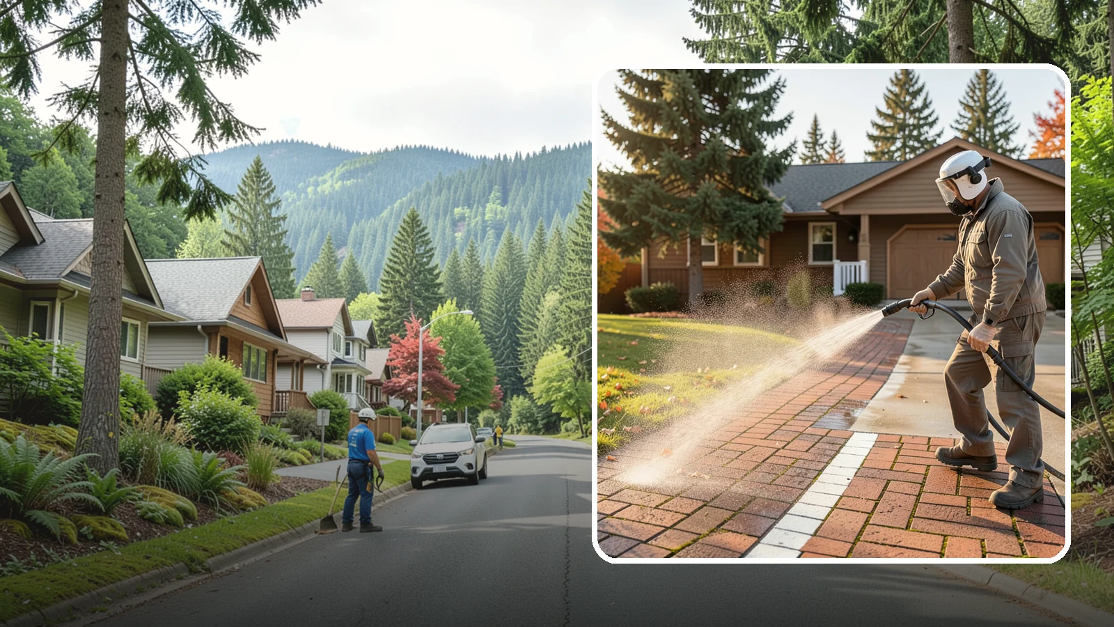 Brick Walkway Cleaning in Darrington, Snohomish County, WA - Gently clean brick walkways so moss and joint growth lift without dislodging sand or mortar.