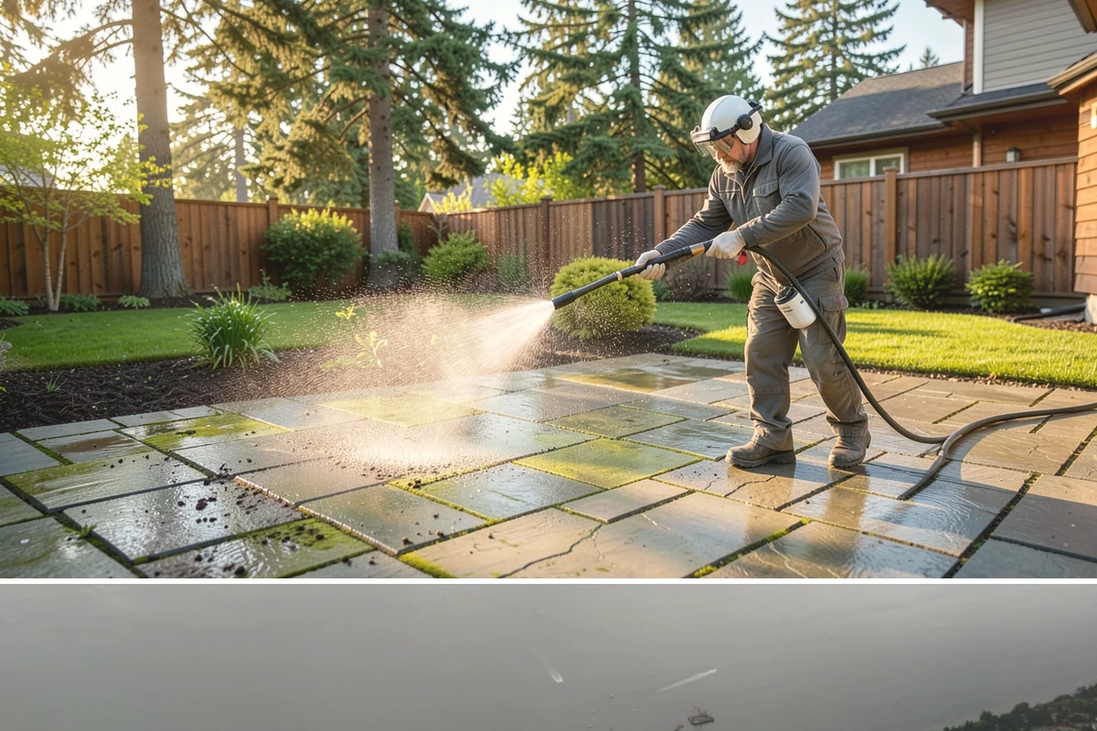 Brick Walkway Cleaning in Des Moines, King County, WA - Clean brick walkways in summer when joints can dry fully before fall re-sanding sets.
