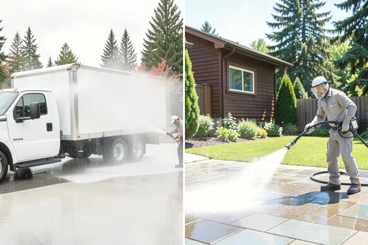 Brick Walkway Cleaning in Duvall, King County, WA - Sweep and remove loose growth and standing debris