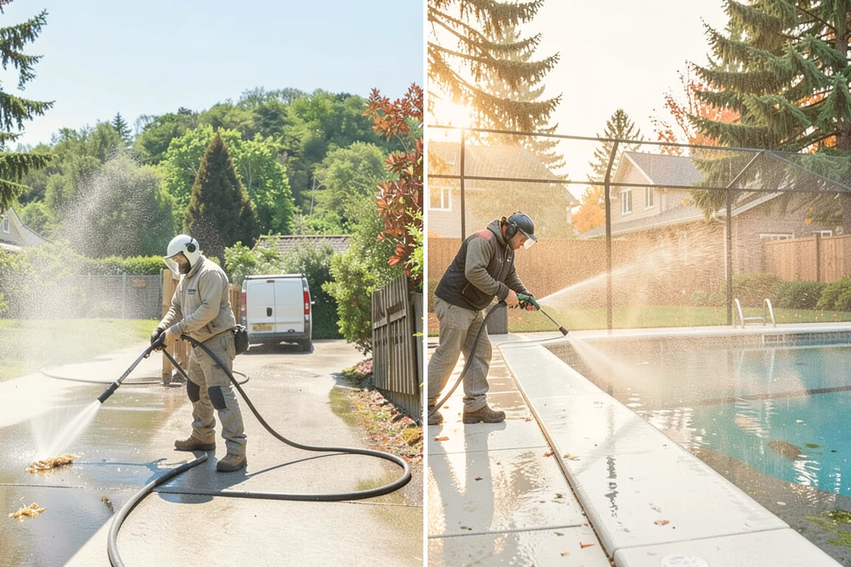 Brick Walkway Cleaning in Eatonville, Pierce County, WA - Sweep and remove loose growth and standing debris