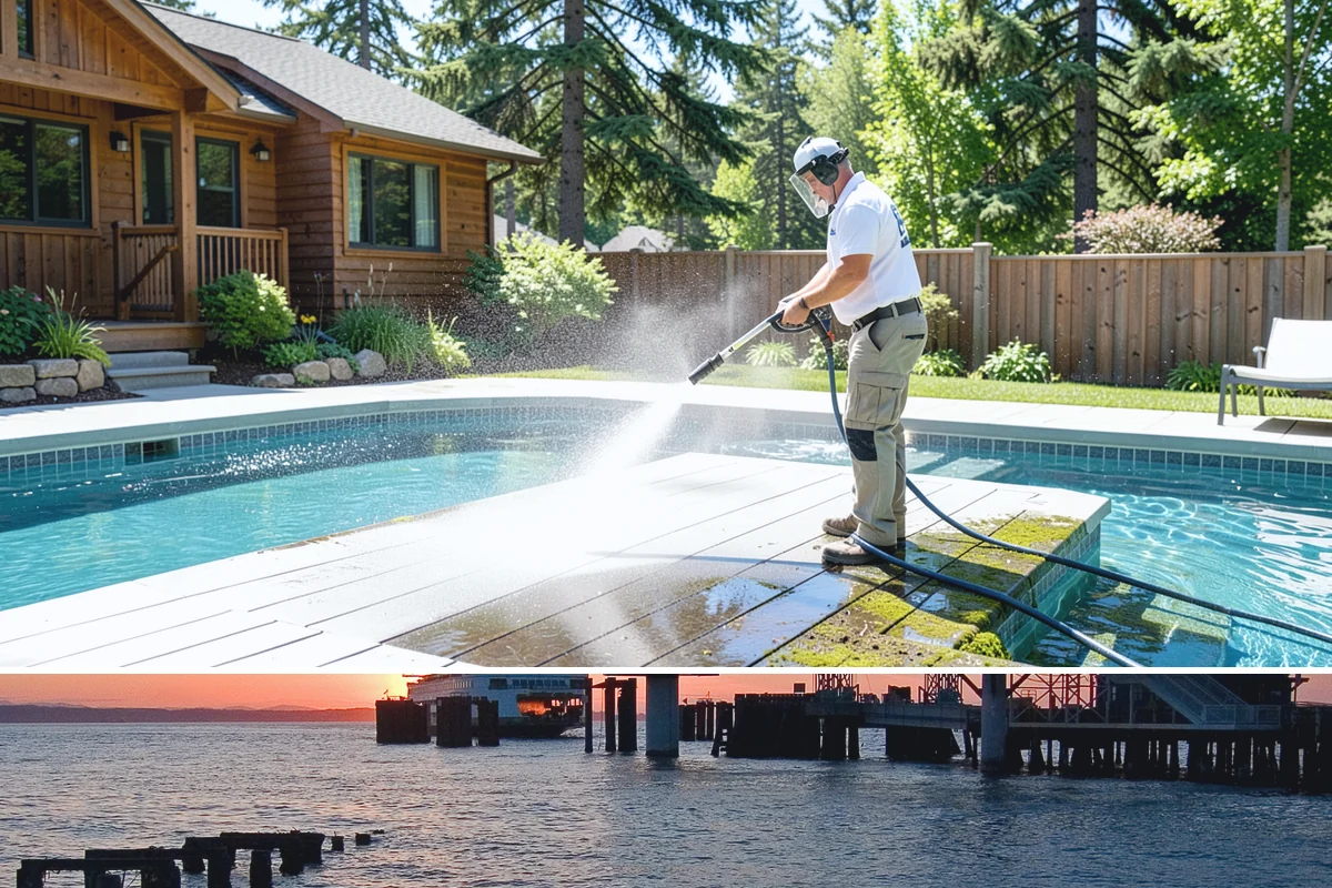 Brick Walkway Cleaning in Edmonds, Snohomish County, WA - Clean brick walkways in summer when joints can dry fully before fall re-sanding sets.