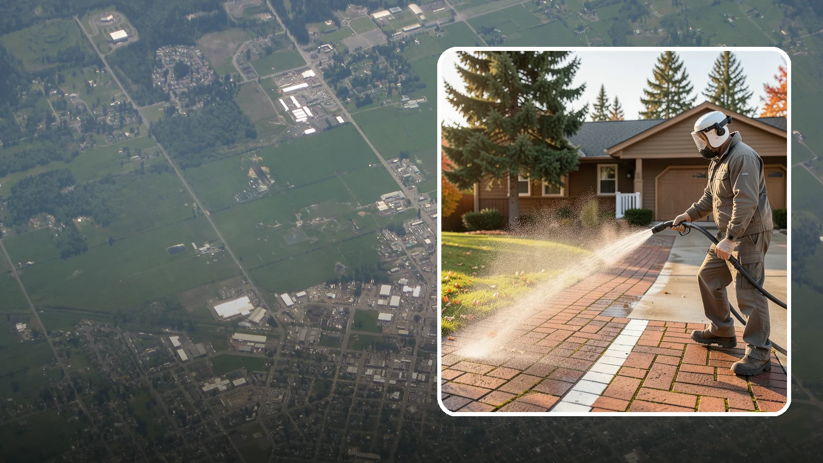 Brick Walkway Cleaning in Enumclaw, King County, WA - Gently clean brick walkways so moss and joint growth lift without dislodging sand or mortar.