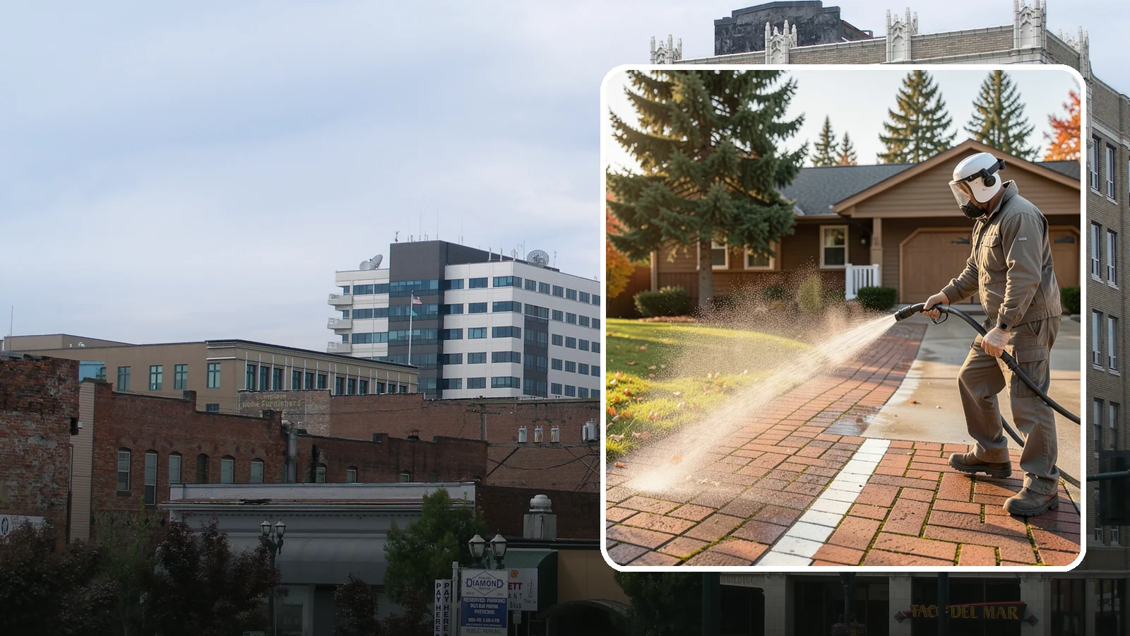 Brick Walkway Cleaning in Everett, Snohomish County, WA - Gently clean brick walkways so moss and joint growth lift without dislodging sand or mortar.
