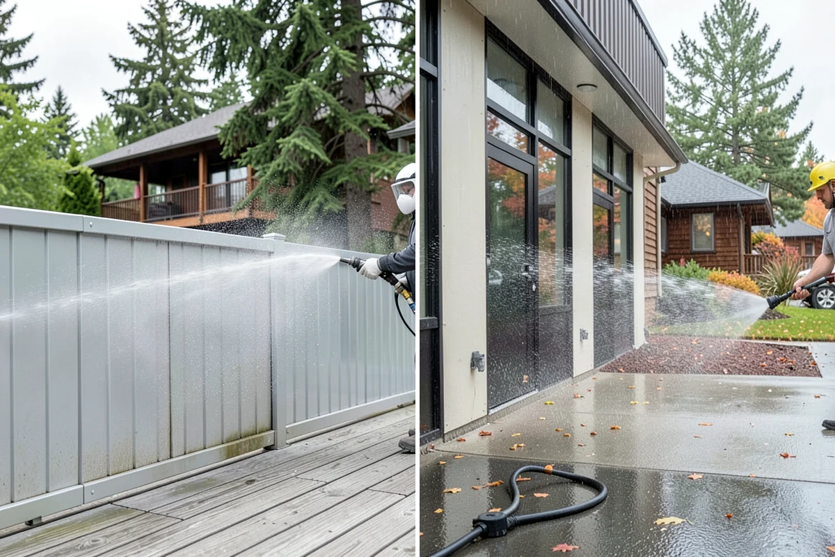 Brick Walkway Cleaning in Everett, Snohomish County, WA - Sweep and remove loose growth and standing debris