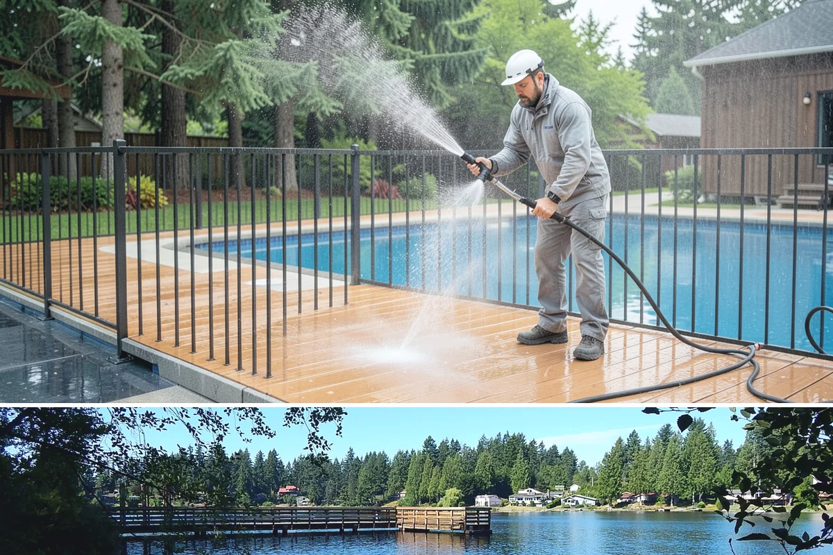 Brick Walkway Cleaning in Federal Way, King County, WA - Clean brick walkways in summer when joints can dry fully before fall re-sanding sets.