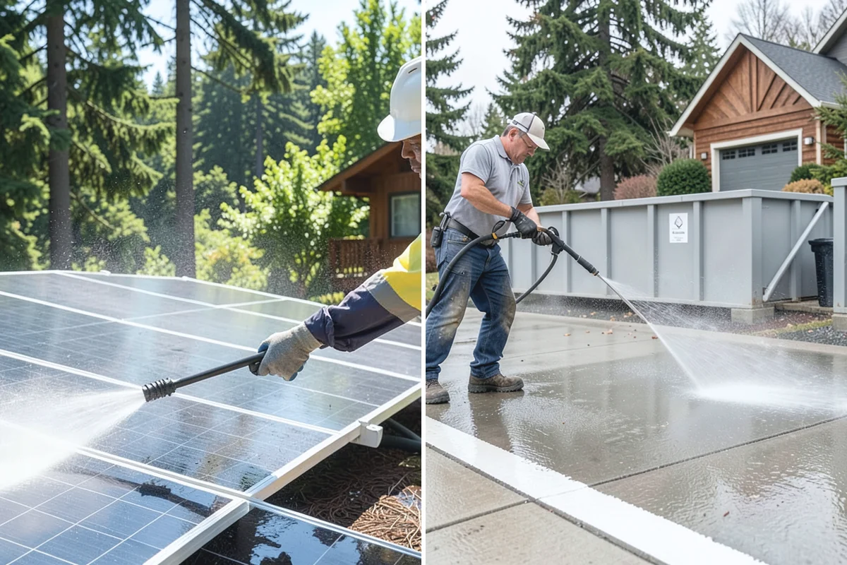Brick Walkway Cleaning in Gold Bar, Snohomish County, WA - Sweep and remove loose growth and standing debris