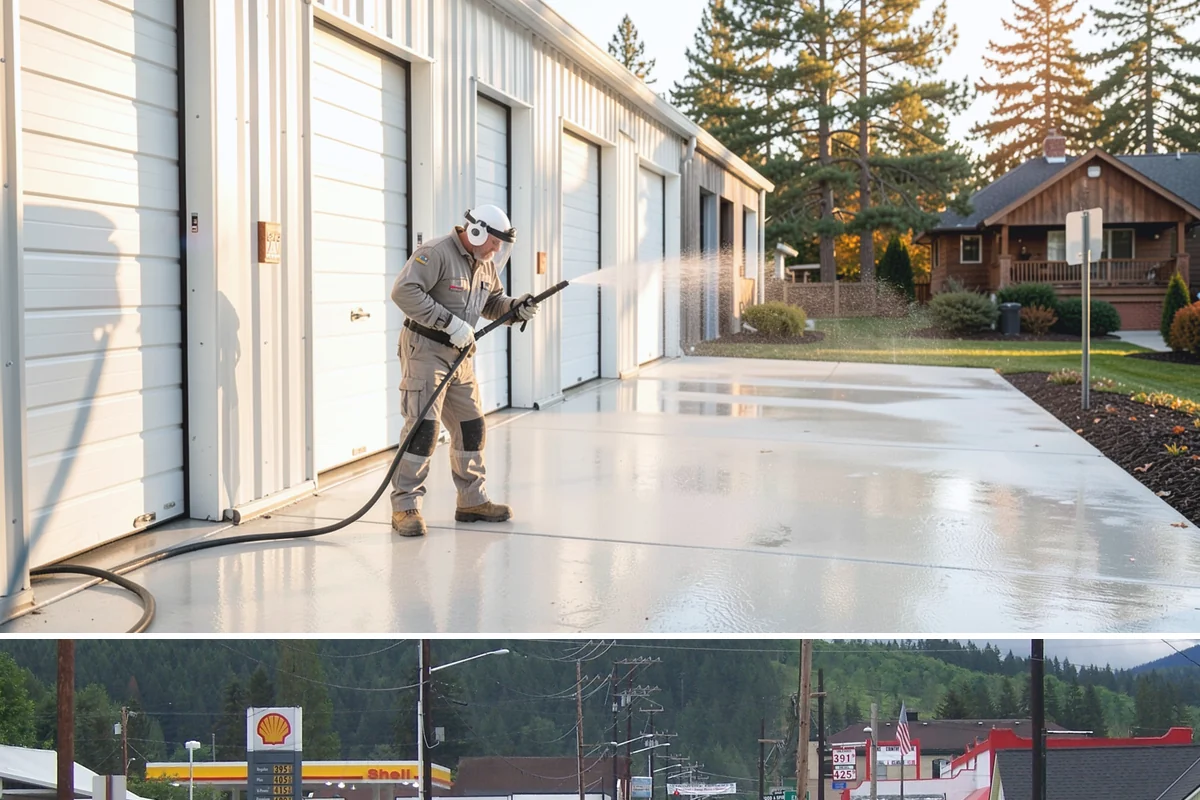 Brick Walkway Cleaning in Granite Falls, Snohomish County, WA - Clean brick walkways in summer when joints can dry fully before fall re-sanding sets.