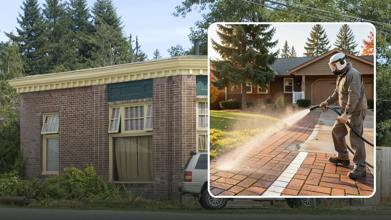 Brick Walkway Cleaning in Hamilton, Skagit County, WA - Gently clean brick walkways so moss and joint growth lift without dislodging sand or mortar.