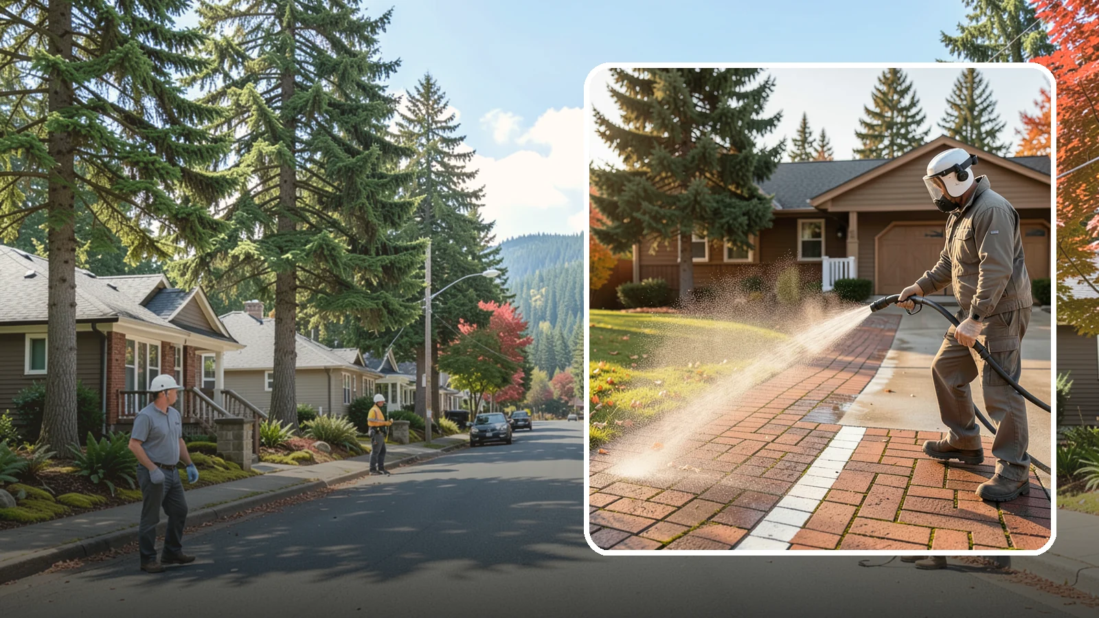 Brick Walkway Cleaning in Hunts Point, King County, WA - Gently clean brick walkways so moss and joint growth lift without dislodging sand or mortar.