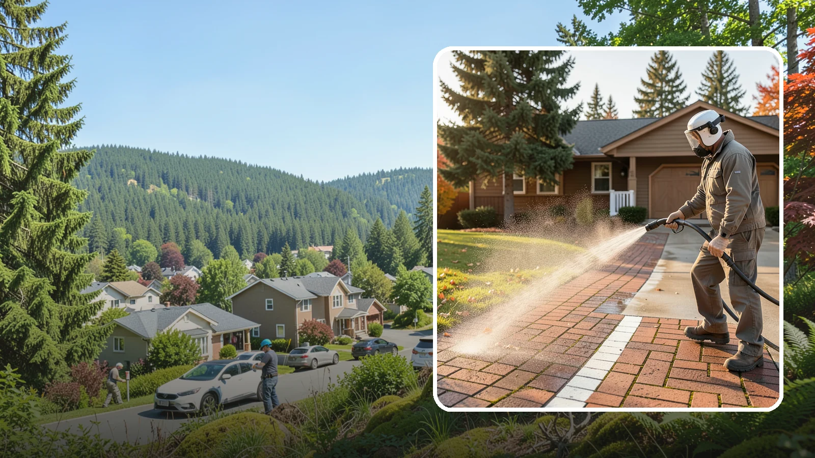 Brick Walkway Cleaning in Index, Snohomish County, WA - Gently clean brick walkways so moss and joint growth lift without dislodging sand or mortar.