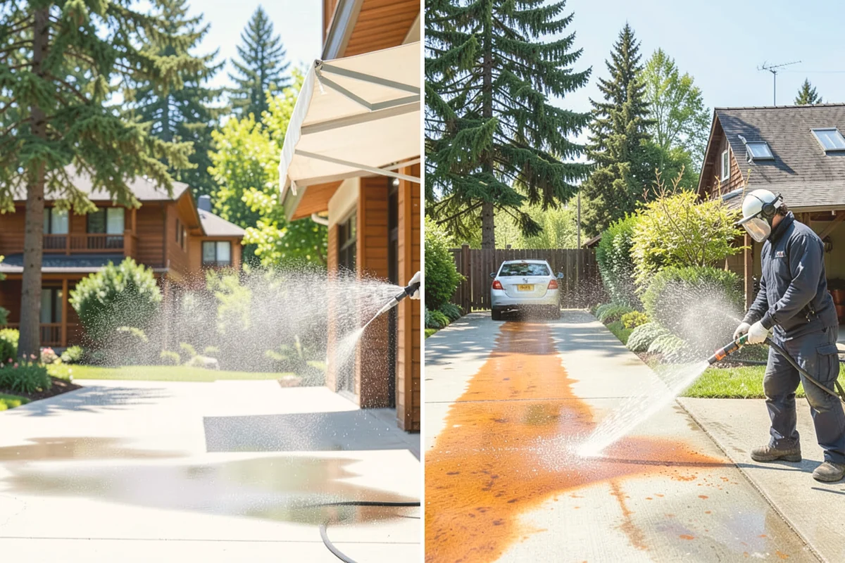 Brick Walkway Cleaning in Index, Snohomish County, WA - Sweep and remove loose growth and standing debris
