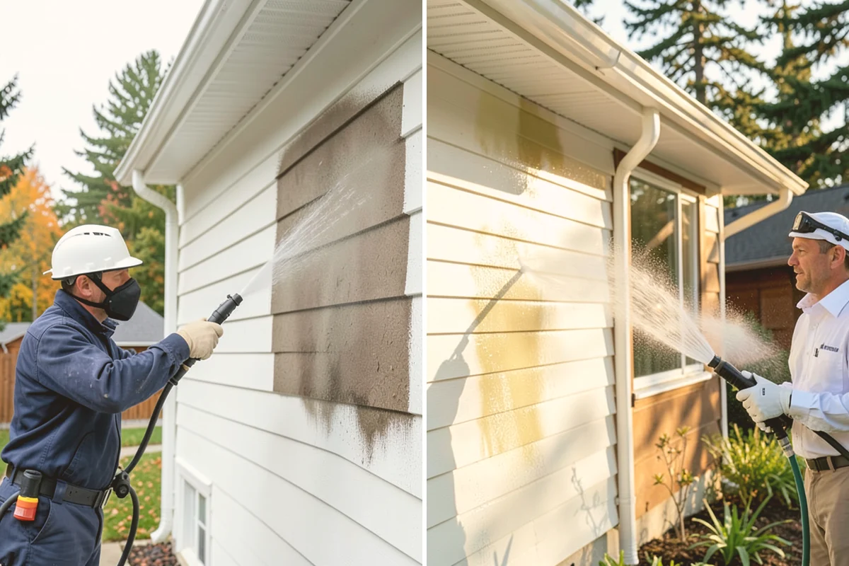 Brick Walkway Cleaning in Kirkland, King County, WA - Sweep and remove loose growth and standing debris