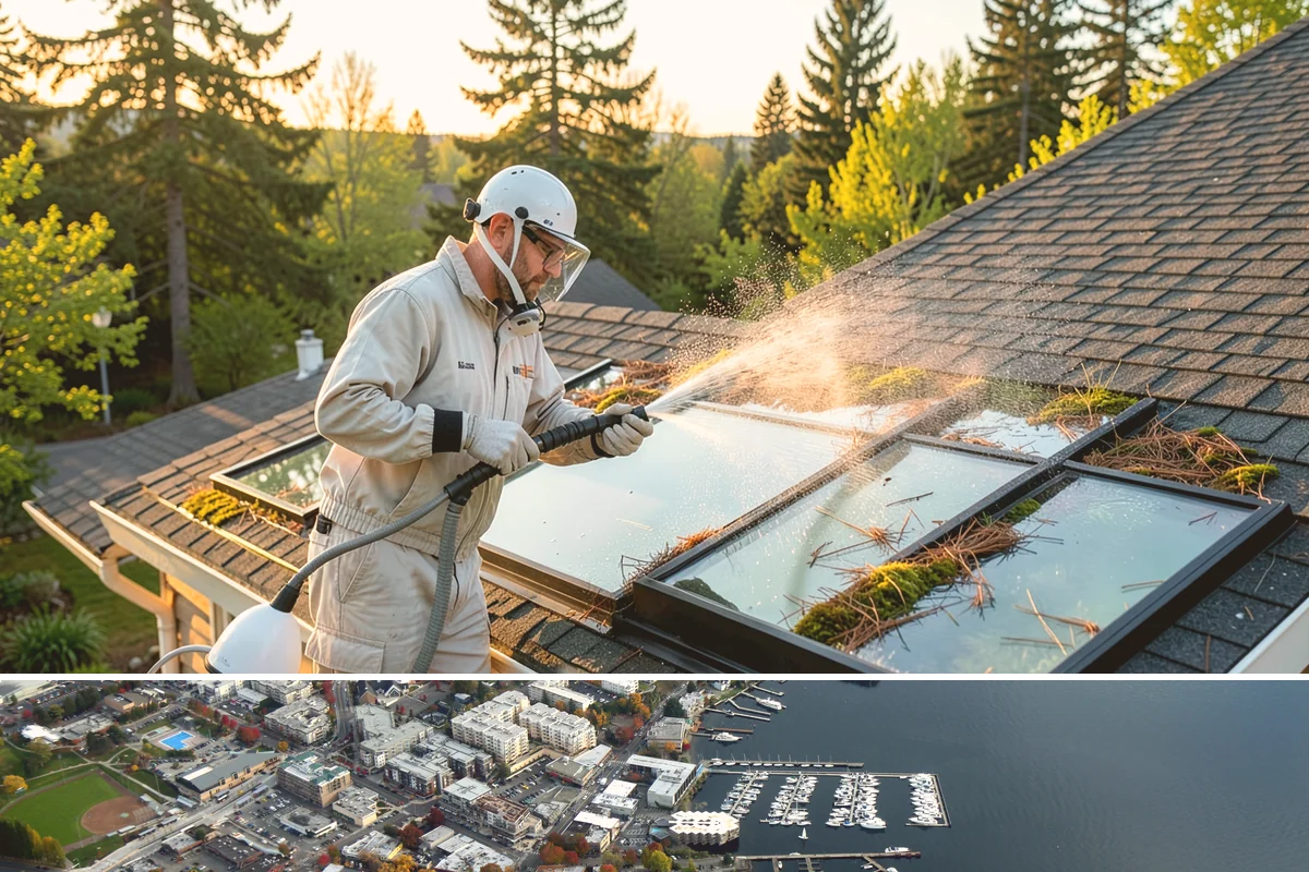 Brick Walkway Cleaning in Kirkland, King County, WA - Clean brick walkways in summer when joints can dry fully before fall re-sanding sets.