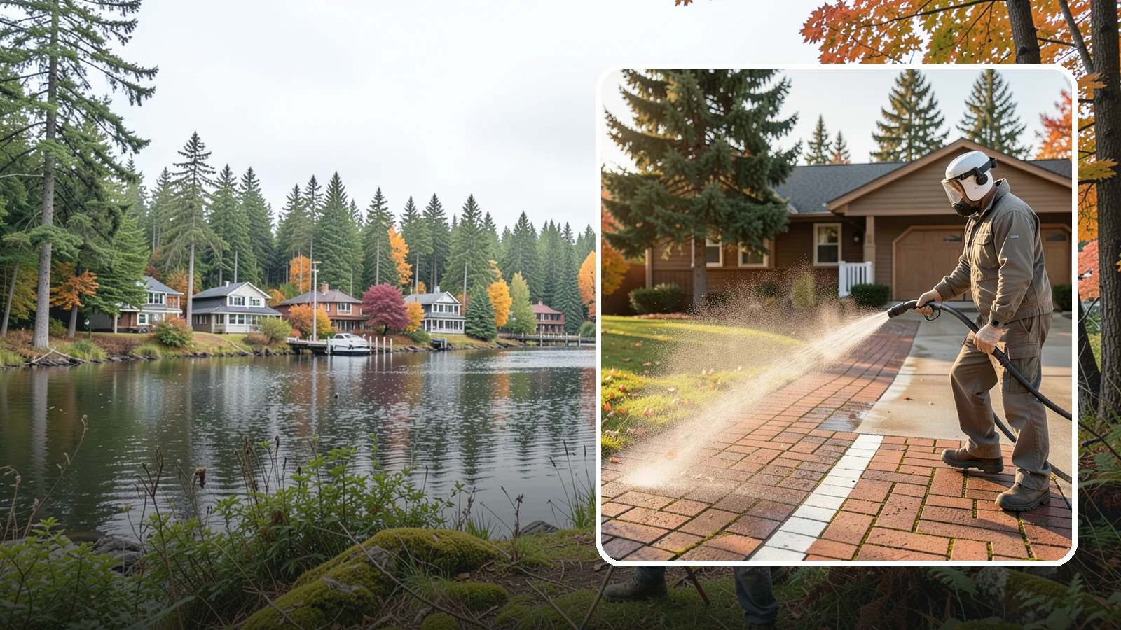 Brick Walkway Cleaning in La Conner, Skagit County, WA - Gently clean brick walkways so moss and joint growth lift without dislodging sand or mortar.