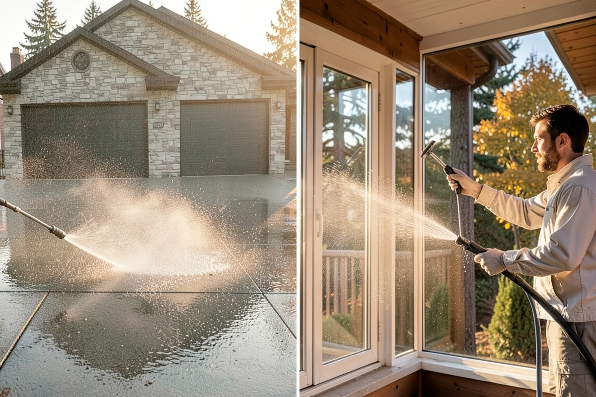 Brick Walkway Cleaning in Lake Forest Park, King County, WA - Sweep and remove loose growth and standing debris