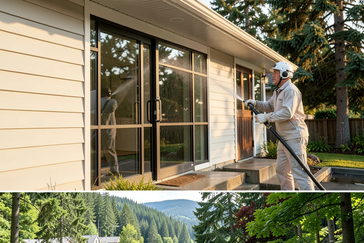 Brick Walkway Cleaning in Lake Forest Park, King County, WA - Clean brick walkways in summer when joints can dry fully before fall re-sanding sets.