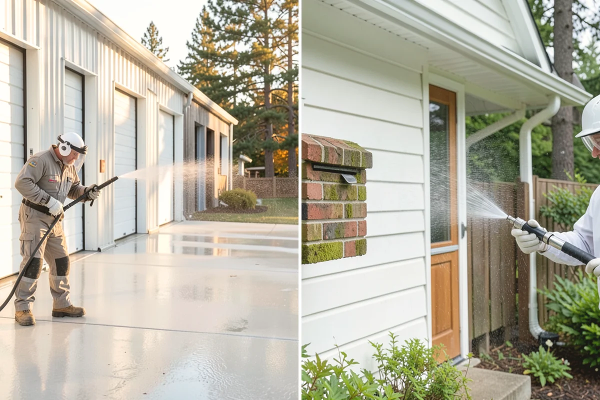 Brick Walkway Cleaning in Lake Stevens, Snohomish County, WA - Sweep and remove loose growth and standing debris