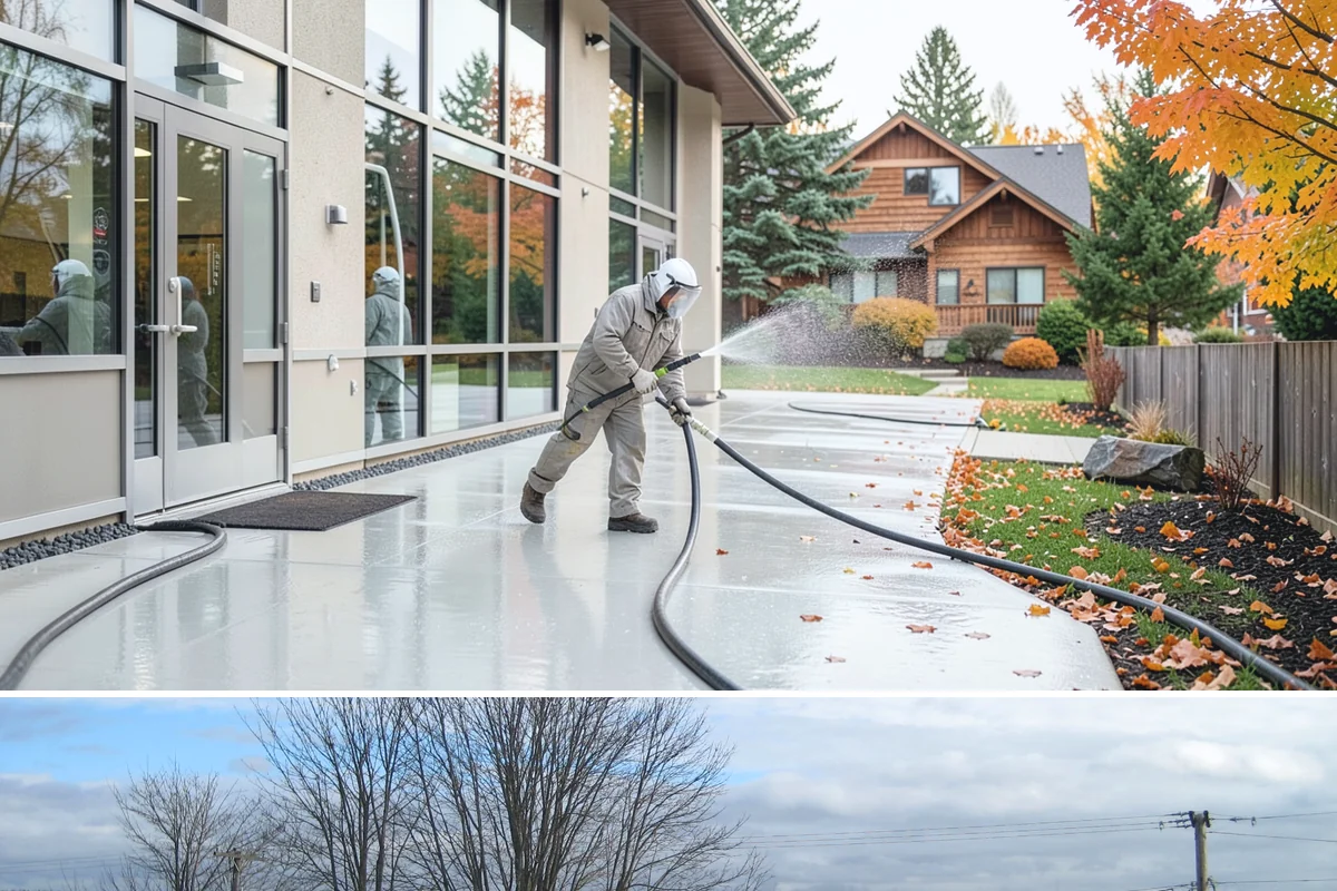 Brick Walkway Cleaning in Langley, Island County, WA - Clean brick walkways in summer when joints can dry fully before fall re-sanding sets.