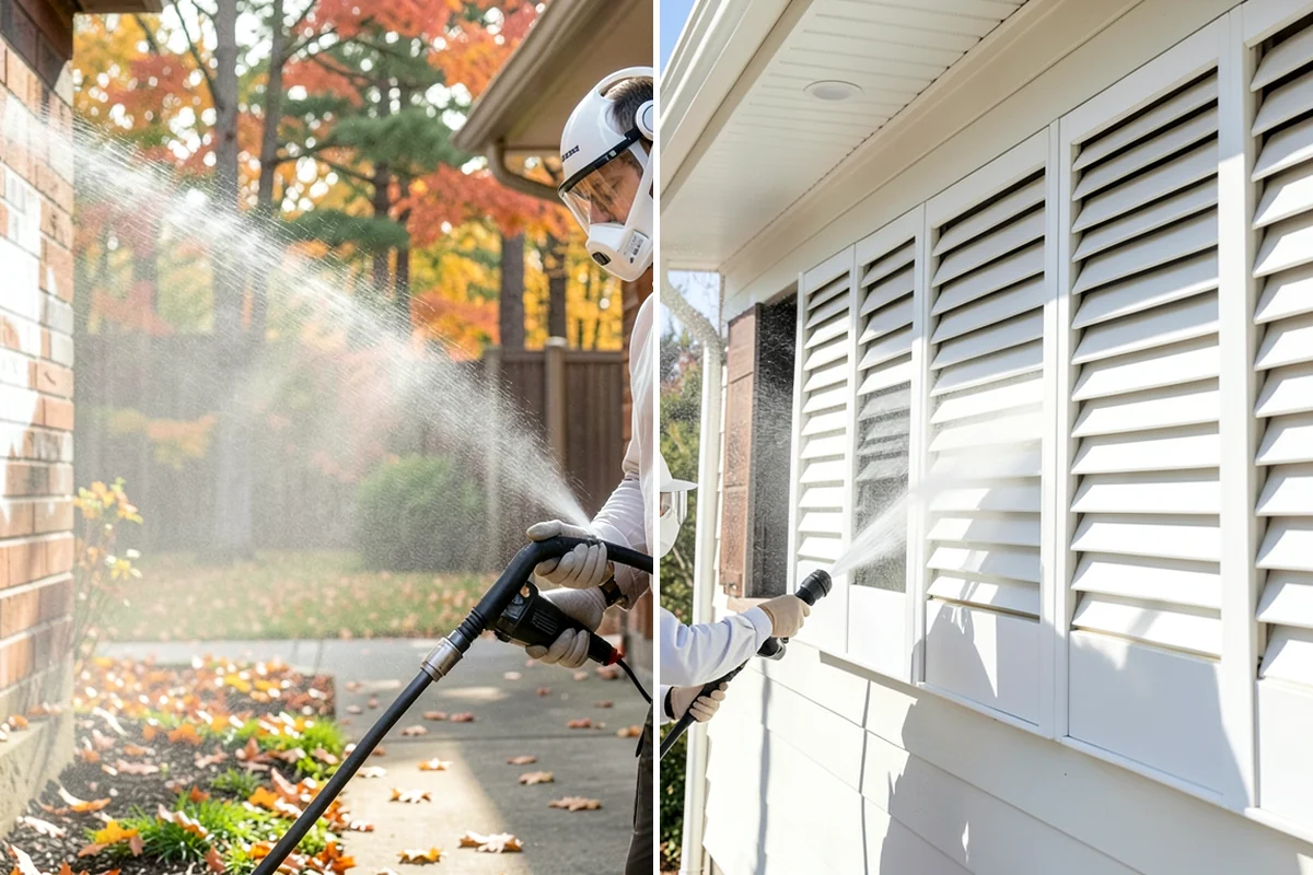 Brick Walkway Cleaning in Maple Valley, King County, WA - Sweep and remove loose growth and standing debris
