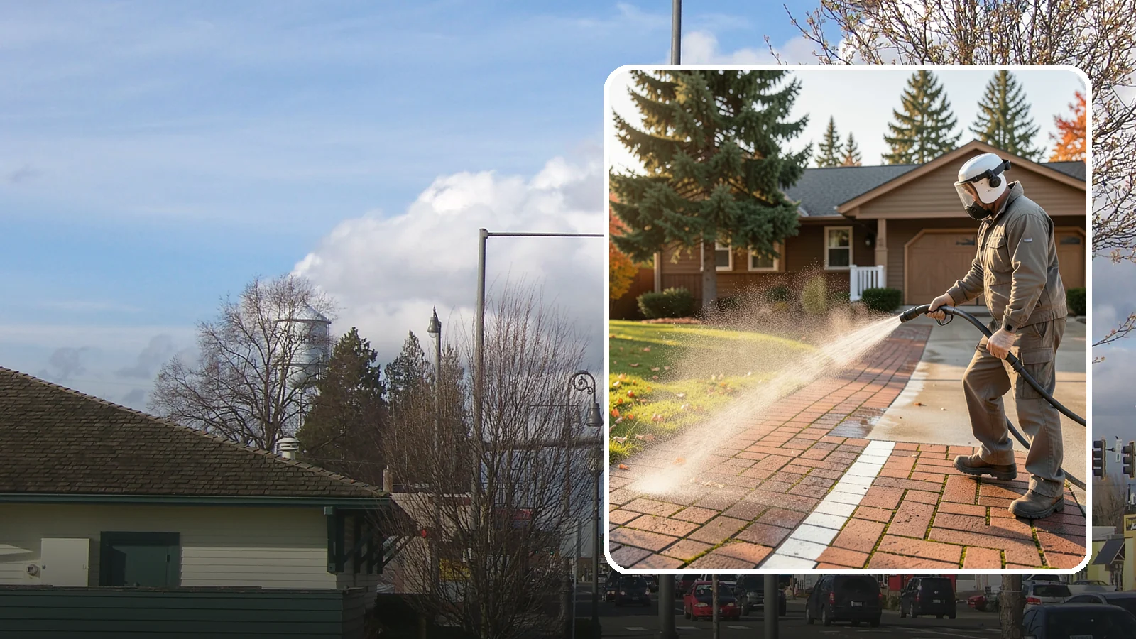 Brick Walkway Cleaning in Marysville, Snohomish County, WA - Gently clean brick walkways so moss and joint growth lift without dislodging sand or mortar.