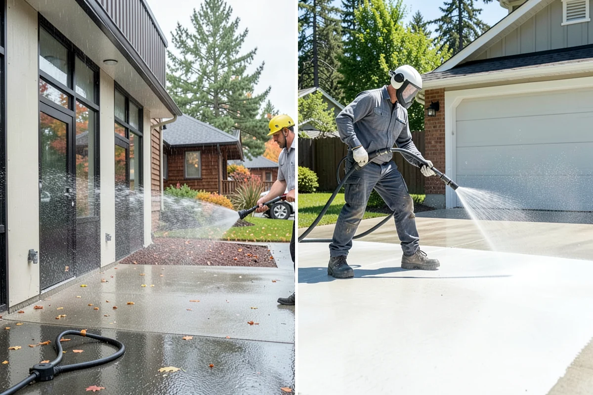 Brick Walkway Cleaning in Normandy Park, King County, WA - Sweep and remove loose growth and standing debris