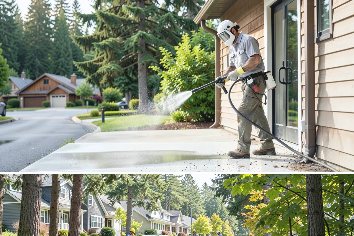 Brick Walkway Cleaning in Normandy Park, King County, WA - Clean brick walkways in summer when joints can dry fully before fall re-sanding sets.