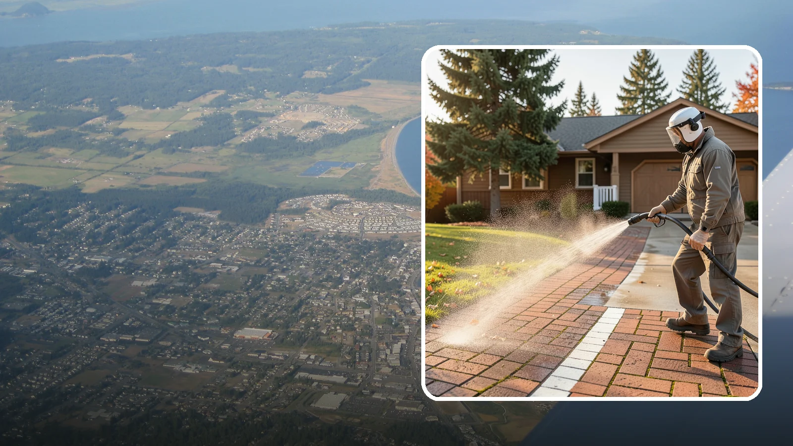 Brick Walkway Cleaning in Oak Harbor, Island County, WA - Gently clean brick walkways so moss and joint growth lift without dislodging sand or mortar.