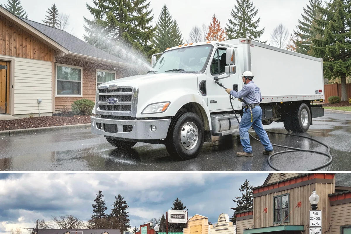 Brick Walkway Cleaning in Roy, Pierce County, WA - Clean brick walkways in summer when joints can dry fully before fall re-sanding sets.