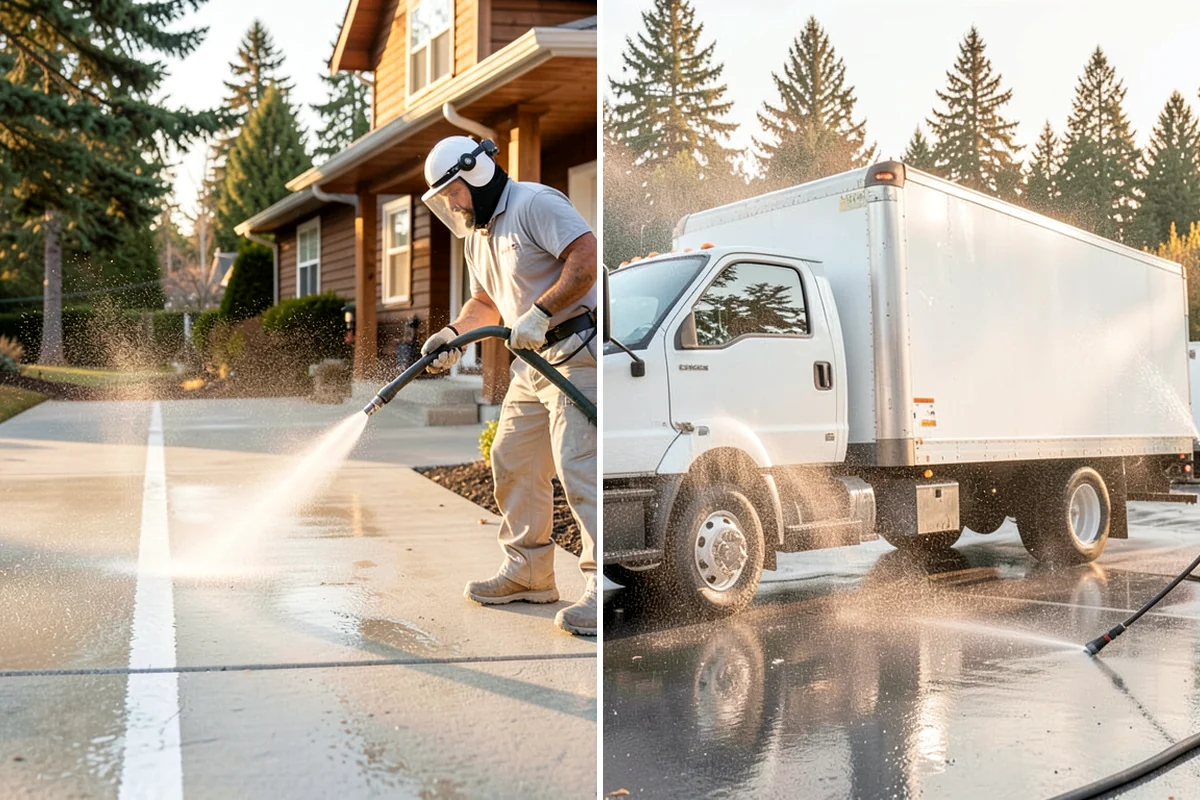 Brick Walkway Cleaning in SeaTac, King County, WA - Sweep and remove loose growth and standing debris